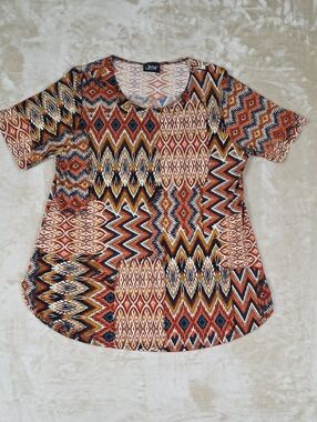 Jostar Rust Multi-Pattern Short Sleeve Tee